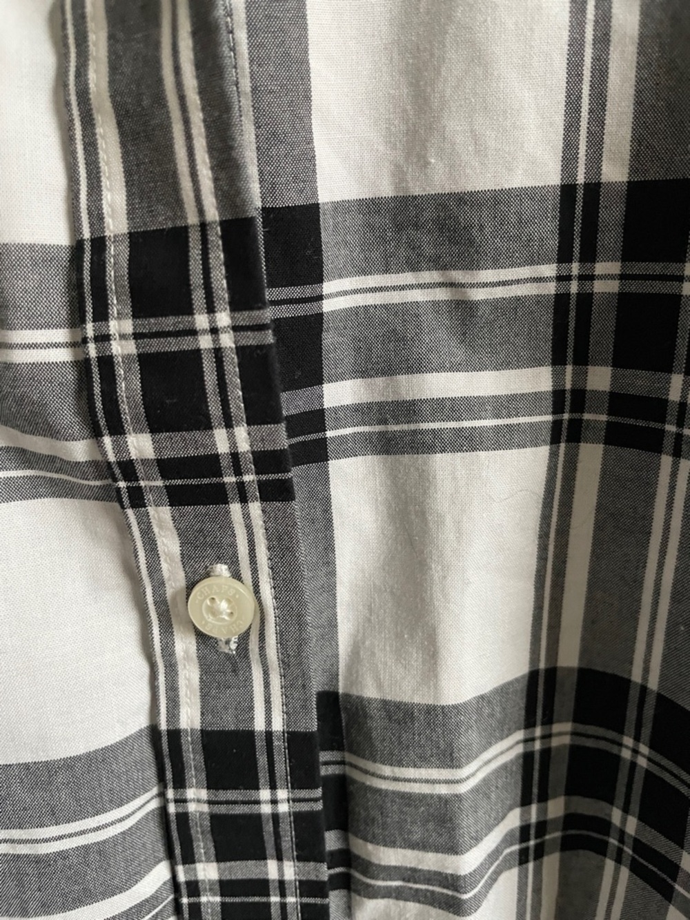 Chaps Black and White Plaid Button-Up Shirt - Picture 5 of 10